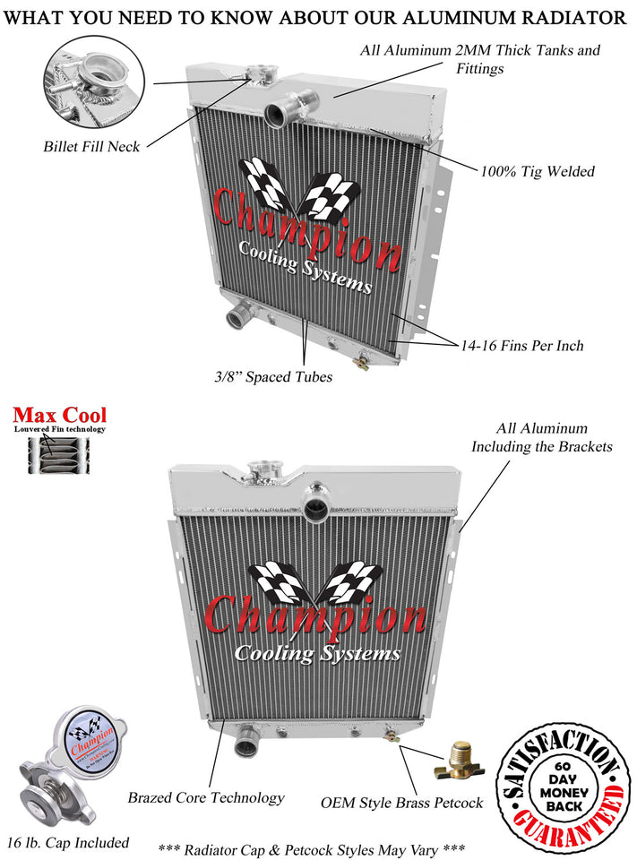 1973 FORD BRONCO 3.3 L RADIATOR CC6677