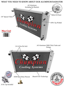1991 GMC R2500 SUBURBAN 7.4 L RADIATOR AE716