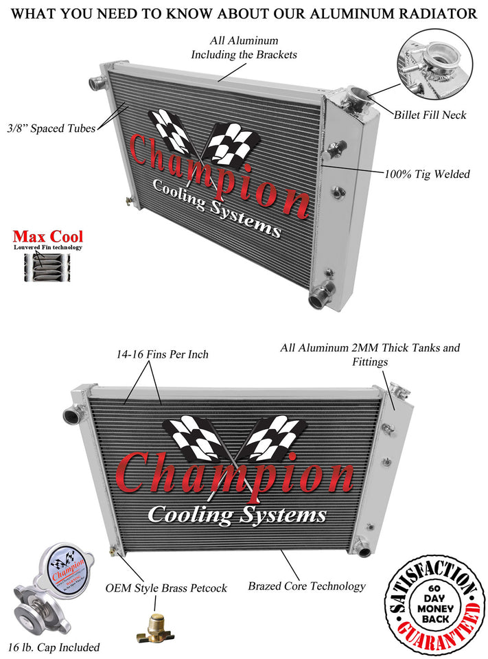 1991 GMC R2500 SUBURBAN 7.4 L RADIATOR AE716