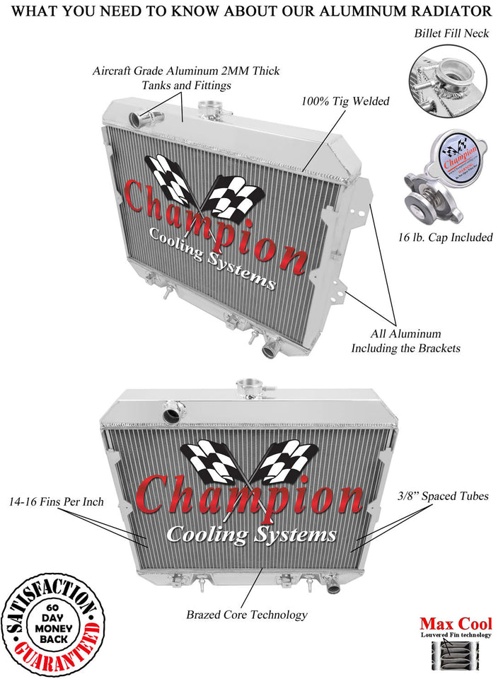 1982 NISSAN 280ZX 2.8 L RADIATOR EC800