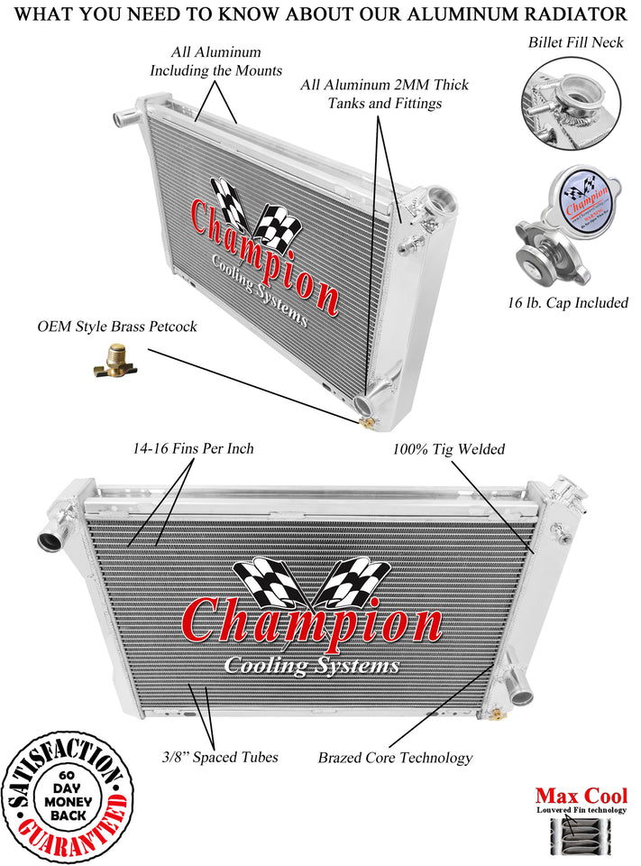 1991 CHEVROLET CAMARO 5.7 L RADIATOR CHACC951-M